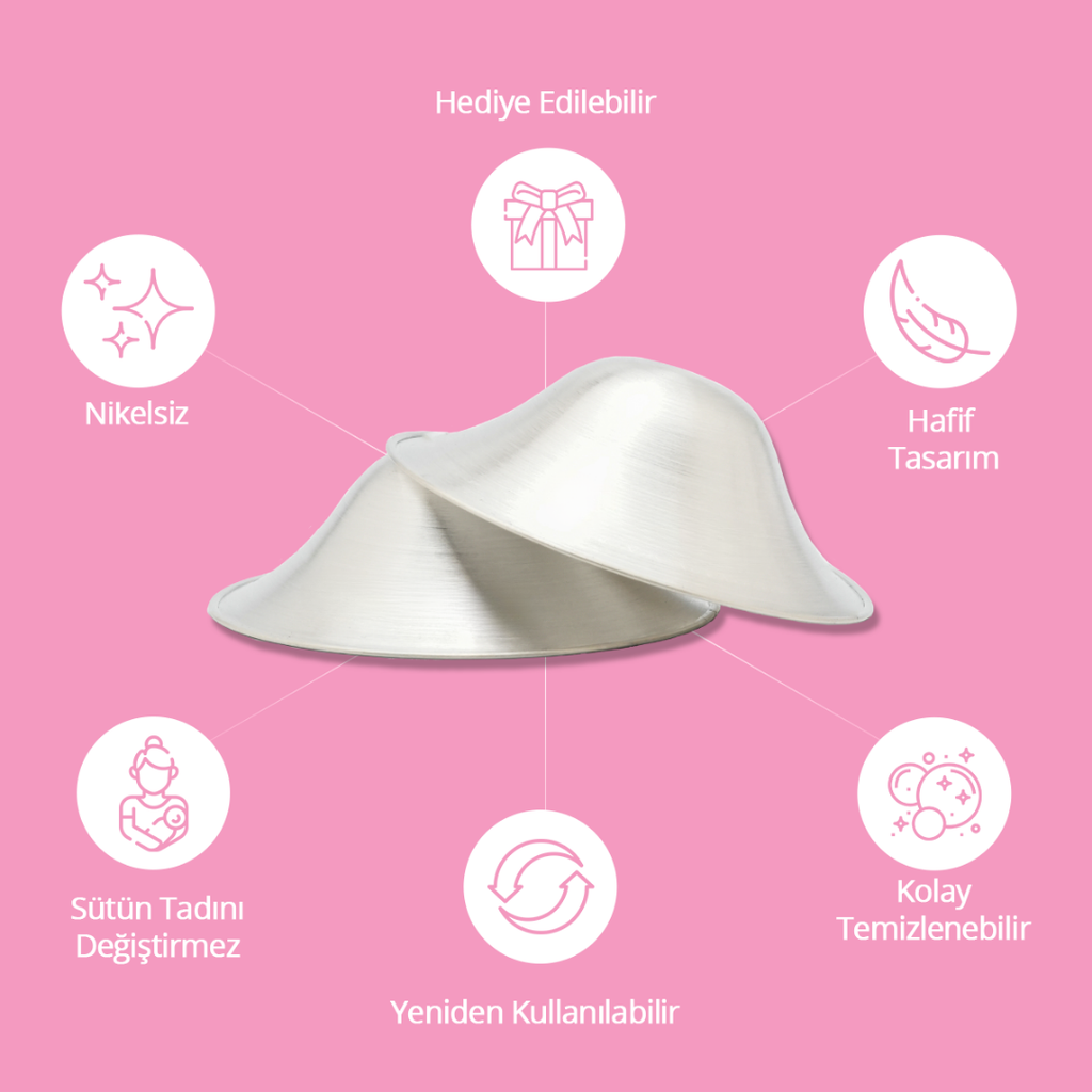 Gümüş Kaplama Göğüs Ucu Koruyucu Kapak