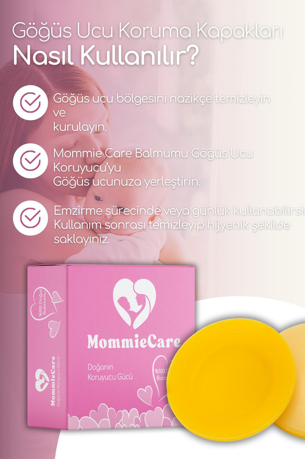 Balmumu Göğüs Ucu Koruyucu Kapak