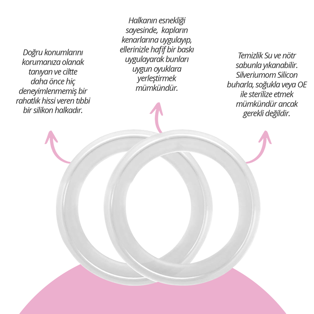 Gümüş Kaplama Göğüs Ucu Koruyucu Kapak